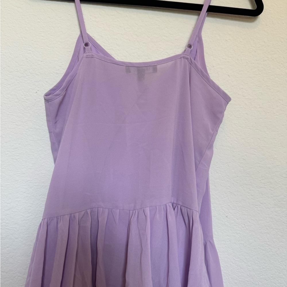 Lavender Ruffle Sleeveless Top - Picture 3 of 3